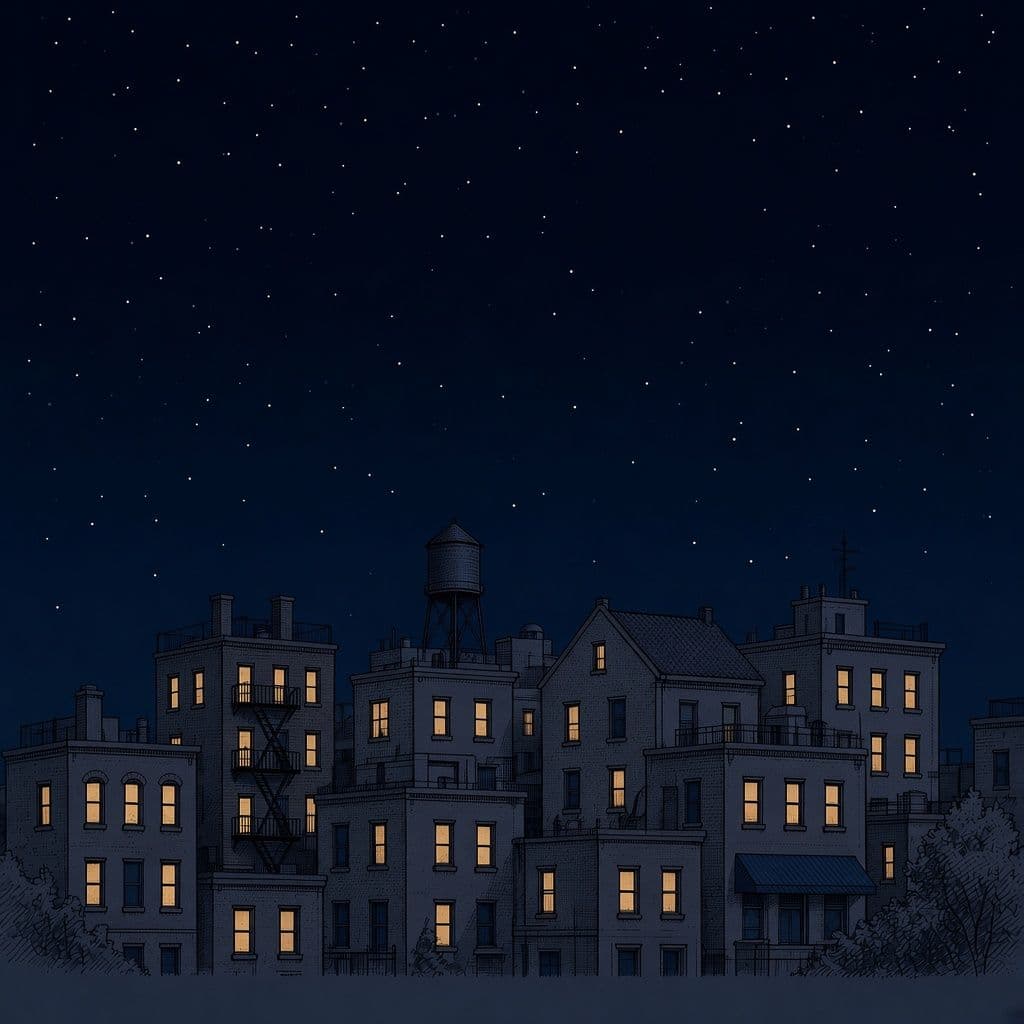 Profile picture background, night city